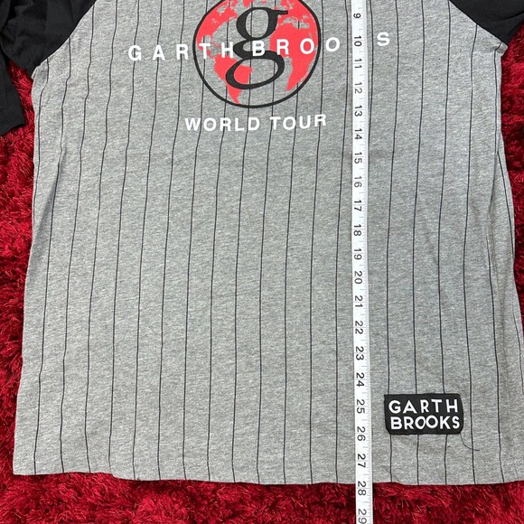 Garth Brooks World Tour 3/4 Sleeve Tee Grey Black XL In Pieces Chase No Fences - Picture 5 of 5